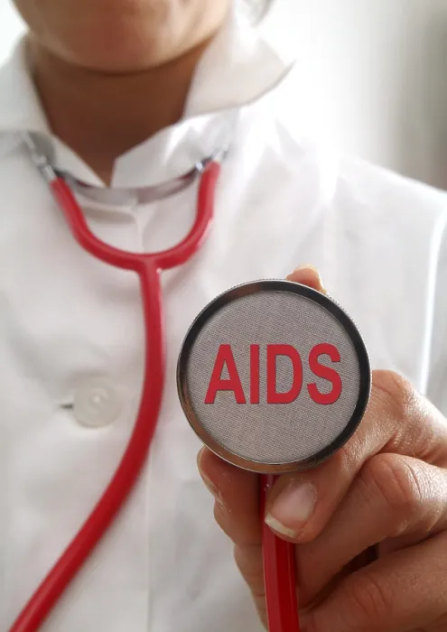 Gerahmter Druck : Symbole für AIDS. Gerahmter Druck : Symbole für AIDS.