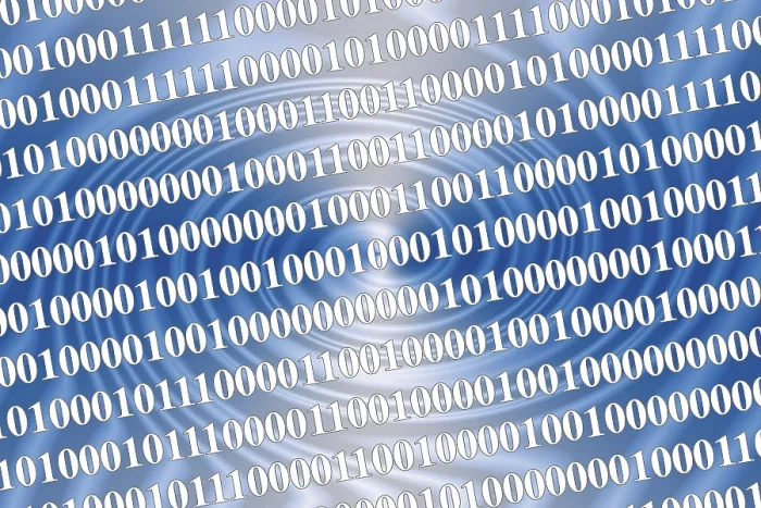 Gerahmter Druck : Binärer Code und Datenverarbeitungsalgorithmus