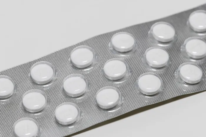 Gerahmter Druck : Tabletten, Blisterpack Gerahmter Druck : Tabletten, Blisterpack
