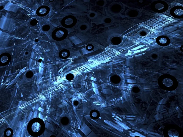 Gerahmter Druck : Technologie oder Science-Fiction-Hintergrund - abstrakte computer-generierte Bild.