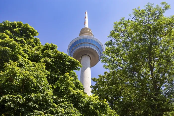 Gerahmter Druck : Fernmeldeturm in Mannheim