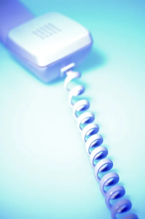 Gerahmter Druck : Telefonhörer mit Kabel. Gerahmter Druck : Telefonhörer mit Kabel.
