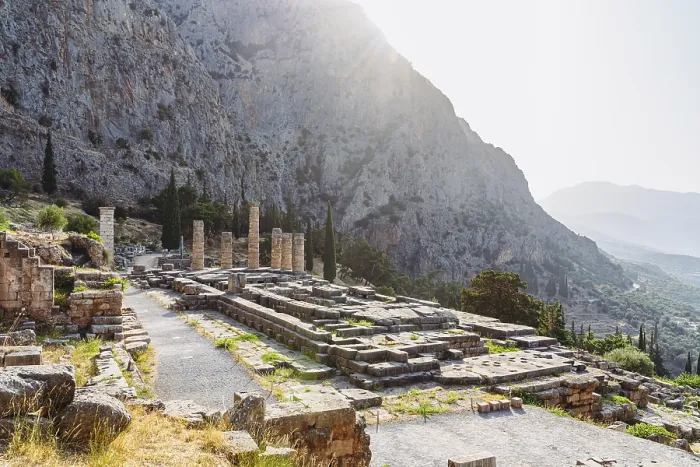 Gerahmter Druck : Tempel des Apollon In Delphi, antikes Delphi. Gerahmter Druck : Tempel des Apollon In Delphi, antikes Delphi.