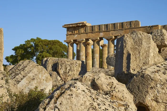 Gerahmter Druck : Tempel E, Tempel der Hera, Selinunt Gerahmter Druck : Tempel E, Tempel der Hera, Selinunt