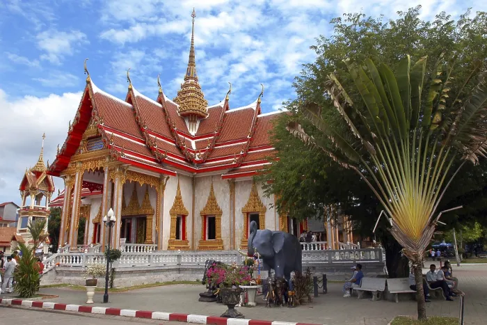 Gerahmter Druck : Tempel im Wat-Chalong-Kloster Gerahmter Druck : Tempel im Wat-Chalong-Kloster