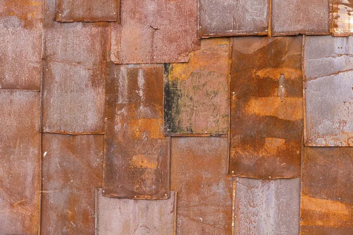 Gerahmter Druck : Textur Hintergrund Wand Blechplatten rostig. Gerahmter Druck : Textur Hintergrund Wand Blechplatten rostig.