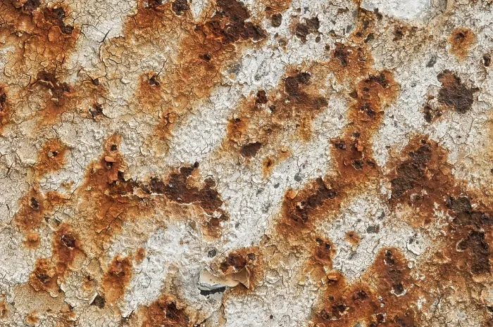 Gerahmter Druck : Textur, Metall mit Lack, Rost. Gerahmter Druck : Textur, Metall mit Lack, Rost.