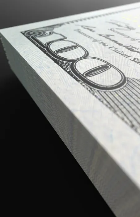 Gerahmter Druck : Zehntausend-Dollar-Stack aus hundert-Dollar-Scheinen close-up abstakt. Gerahmter Druck : Zehntausend-Dollar-Stack aus hundert-Dollar-Scheinen close-up abstakt.