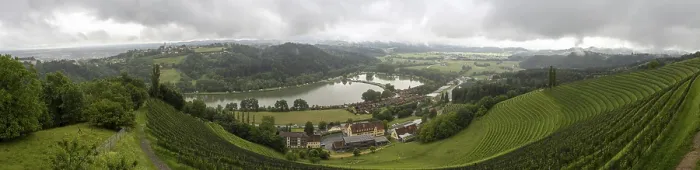 Gerahmter Druck : Donnerwolken über Weinberg, Silberberg. Gerahmter Druck : Donnerwolken über Weinberg, Silberberg.