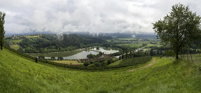 Gerahmter Druck : Donnerwolken über Weinberg, Silberberg. Gerahmter Druck : Donnerwolken über Weinberg, Silberberg.