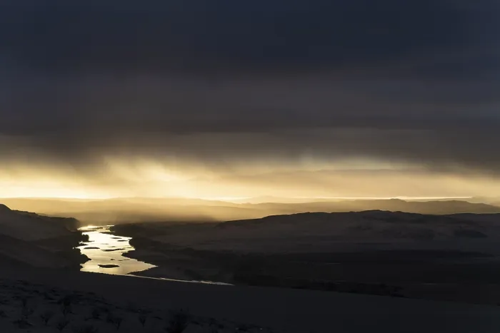 Gerahmter Druck : Sturm über dem Orange River Gerahmter Druck : Sturm über dem Orange River