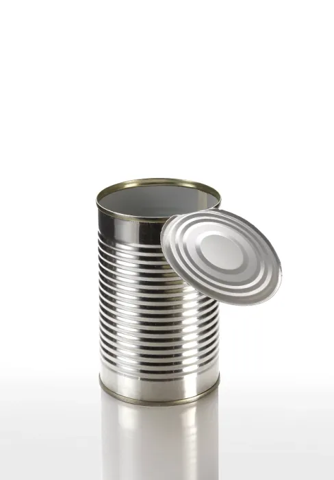Gerahmter Druck : Leere Dose mit offener Deckel. Gerahmter Druck : Leere Dose mit offener Deckel.