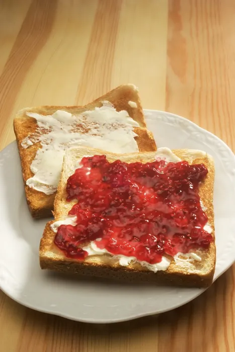 Gerahmter Druck : Toast mit Marmelade. Gerahmter Druck : Toast mit Marmelade.