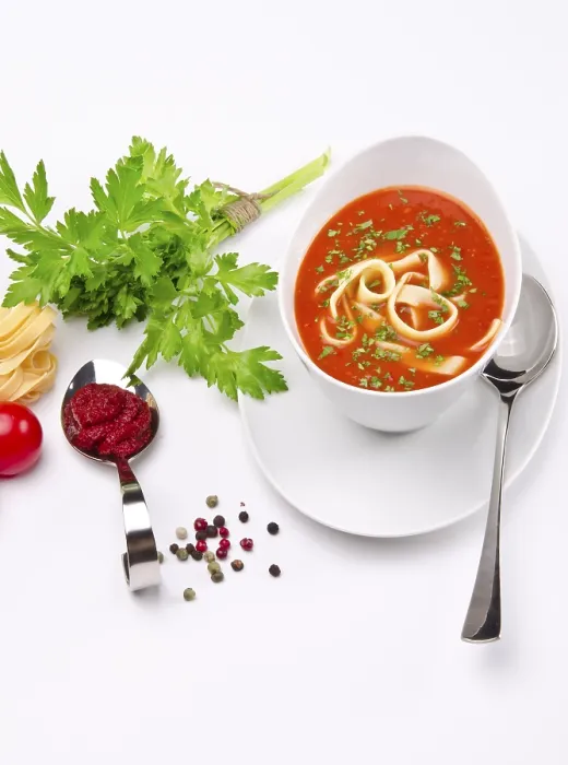 Gerahmter Druck : Tomatensuppe Gerahmter Druck : Tomatensuppe