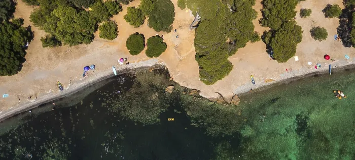 Gerahmter Druck : Blick von oben auf die Küste. Gerahmter Druck : Blick von oben auf die Küste.