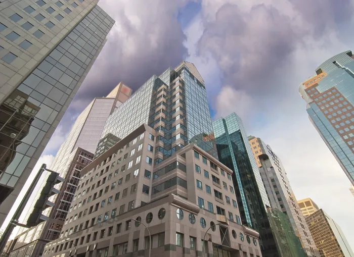 Gerahmter Druck : Toronto Hochhaus, Blick nach oben. Gerahmter Druck : Toronto Hochhaus, Blick nach oben.
