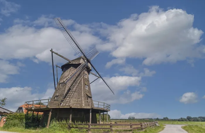 Gerahmter Druck : Turmwindmühle im Kreis Coesfeld-Lette Gerahmter Druck : Turmwindmühle im Kreis Coesfeld-Lette