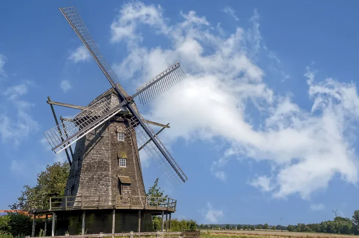 Gerahmter Druck : Windmühle im Kreis Coesfeld-Lette Gerahmter Druck : Windmühle im Kreis Coesfeld-Lette