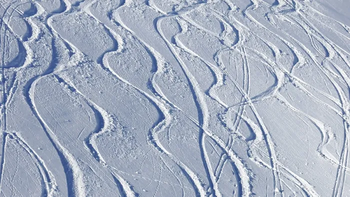Gerahmter Druck : Spuren im Schnee. Gerahmter Druck : Spuren im Schnee.
