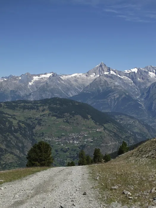Gerahmter Druck : Wanderweg im Kanton Wallis Gerahmter Druck : Wanderweg im Kanton Wallis