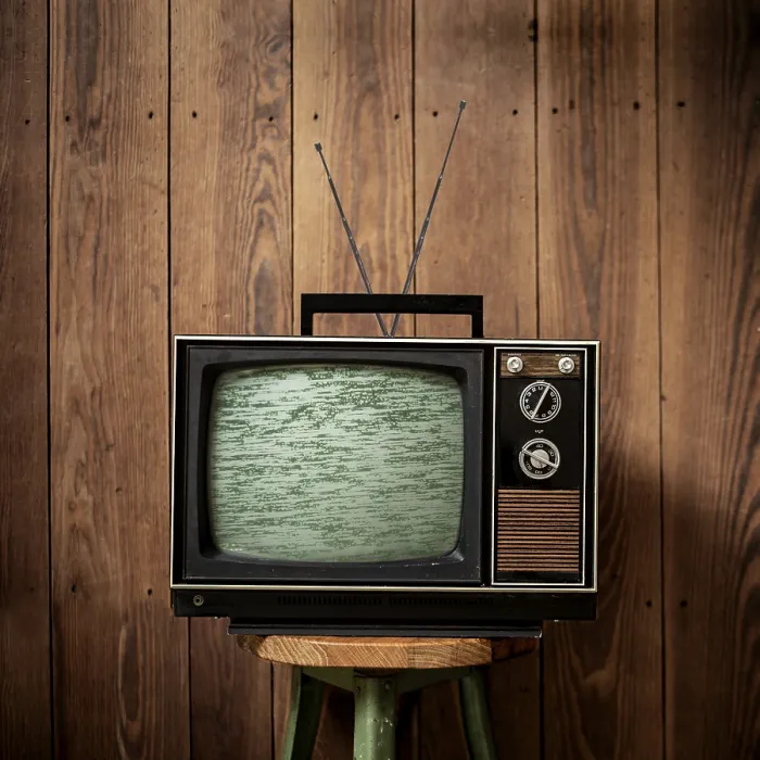 Gerahmter Druck : TV-Retro-Style Gerahmter Druck : TV-Retro-Style