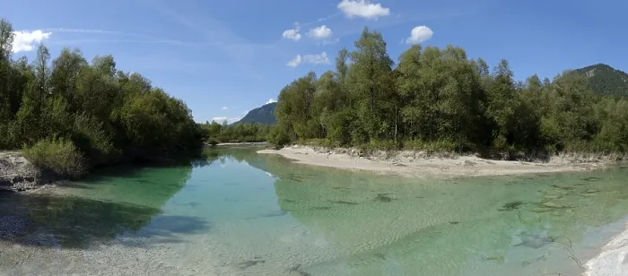Gerahmter Druck : Oberer Isar, an der Sedimentbarriere. Gerahmter Druck : Oberer Isar, an der Sedimentbarriere.