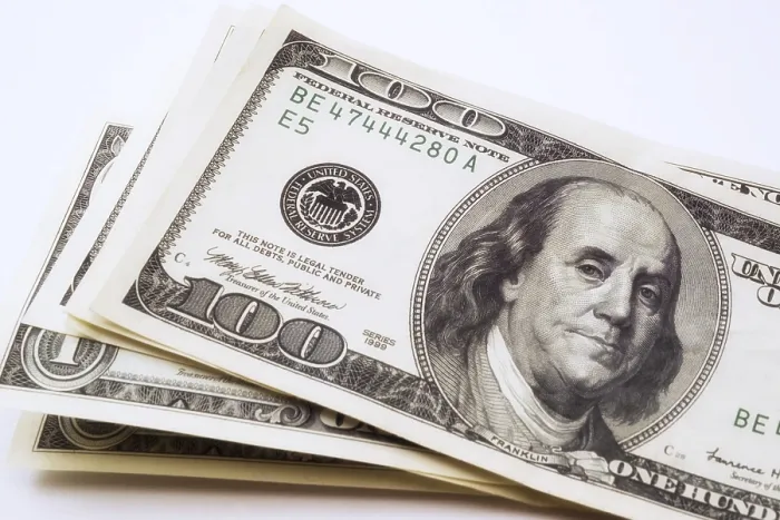Gerahmter Druck : US-Dollar-Scheine Gerahmter Druck : US-Dollar-Scheine