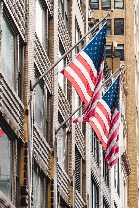 Gerahmter Druck : USA-Flaggenbau Gerahmter Druck : USA-Flaggenbau