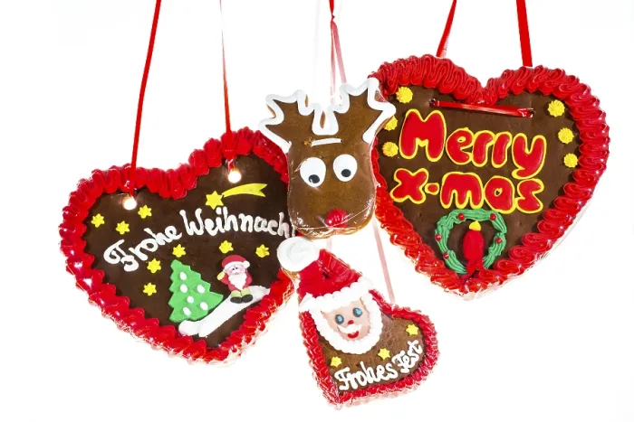Gerahmter Druck : Viele Gingerbread-Herzen. Gerahmter Druck : Viele Gingerbread-Herzen.
