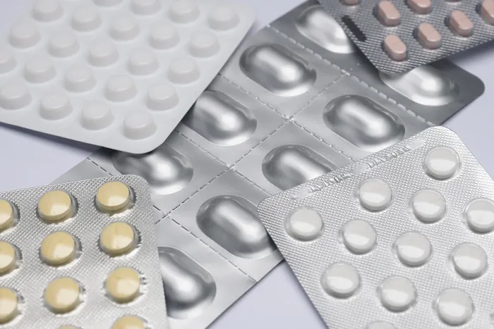 Gerahmter Druck : Verschiedene Tabletten in Blisterverpackung, Deutschland. Gerahmter Druck : Verschiedene Tabletten in Blisterverpackung, Deutschland.