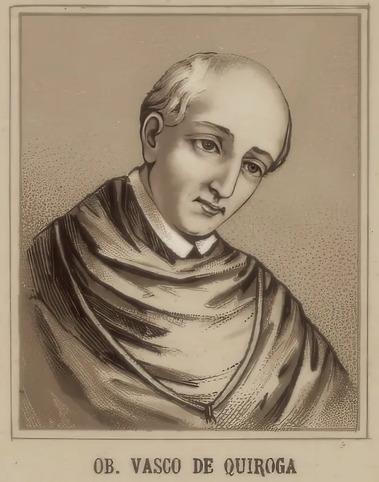 Gerahmter Druck : Bischof Vasco de Quiroga Gerahmter Druck : Bischof Vasco de Quiroga