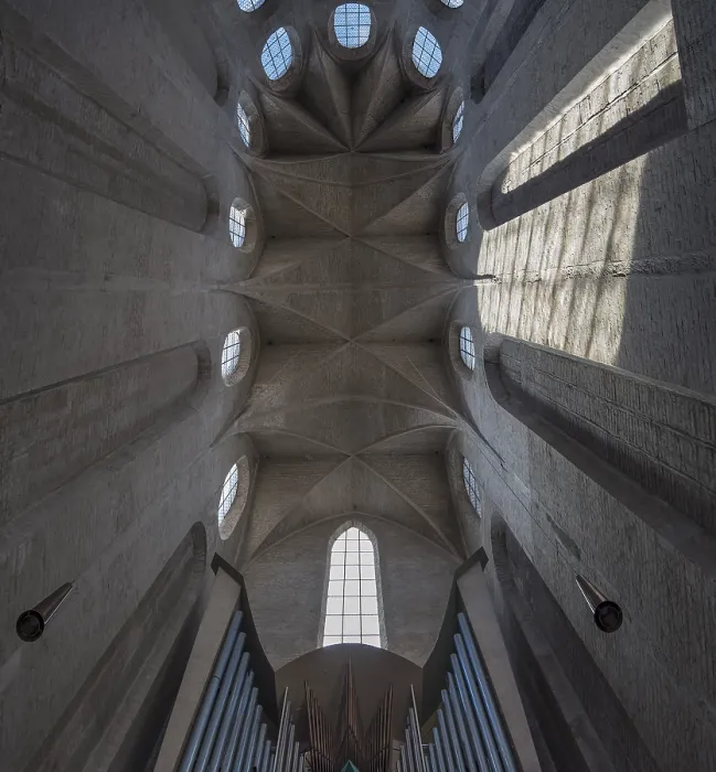 Gerahmter Druck : Gewölbte Decke und Orgel der Barfußkirche Gerahmter Druck : Gewölbte Decke und Orgel der Barfußkirche