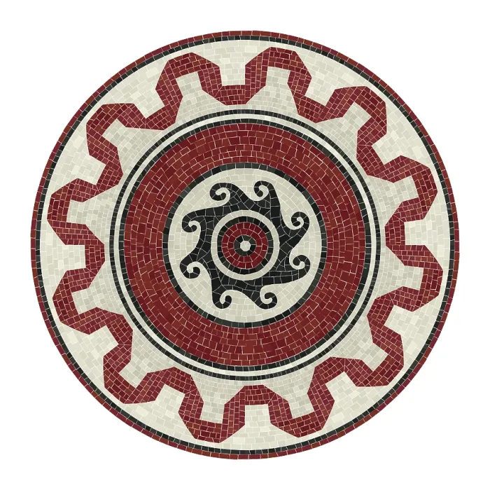 Gerahmter Druck : Mosaikstein-Design in Form eines Kreises Gerahmter Druck : Mosaikstein-Design in Form eines Kreises