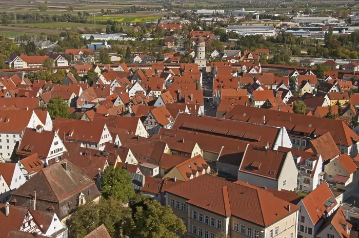 Gerahmter Druck : Blick vom 89,5 m hohen Turm. Gerahmter Druck : Blick vom 89,5 m hohen Turm.