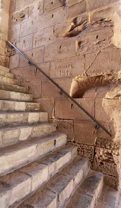 Gerahmter Druck : Ansicht einer alten Stein-Treppe. Gerahmter Druck : Ansicht einer alten Stein-Treppe.