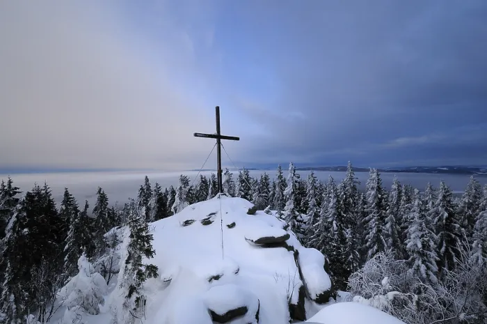 Gerahmter Druck : Blick vom Baerenstein. Gerahmter Druck : Blick vom Baerenstein.
