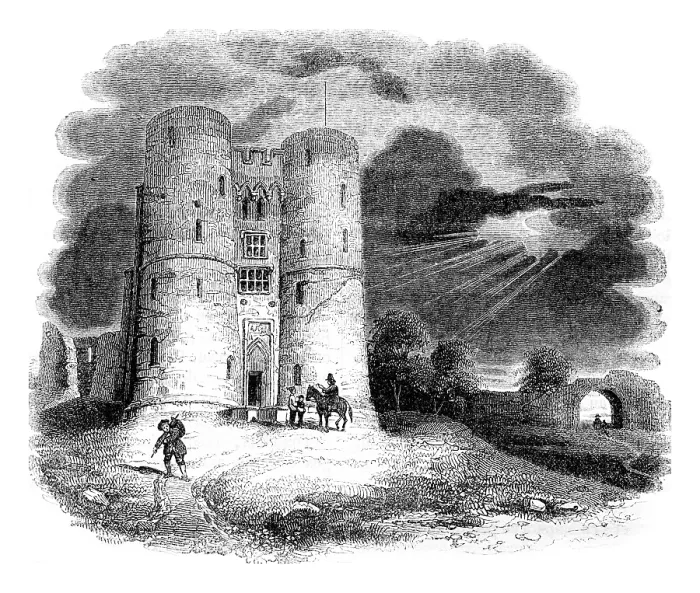 Gerahmter Druck : Blick vom Coventry Castle, 1837 Gerahmter Druck : Blick vom Coventry Castle, 1837