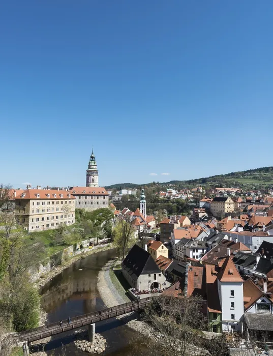 Gerahmter Druck : Blick auf das Schloss Cesky Krumlov Gerahmter Druck : Blick auf das Schloss Cesky Krumlov