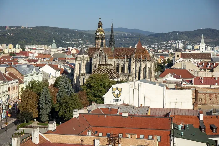 Gerahmter Druck : Blick über das Stadtzentrum mit St. Gerahmter Druck : Blick über das Stadtzentrum mit St.