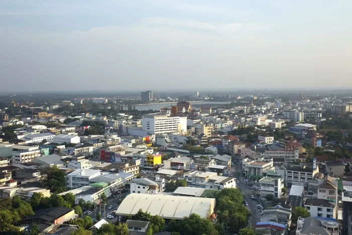 Gerahmter Druck : Blick über die Stadt vom Pullmann Hotel. Gerahmter Druck : Blick über die Stadt vom Pullmann Hotel.