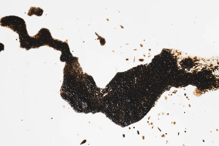 Gerahmter Druck : Obenansicht Kaffeefleck