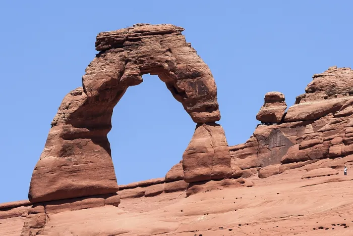 Gerahmter Druck : Blick auf Delicate Arch vom oberen Delicate Arch Viewpoint.