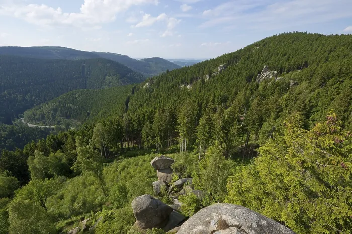 Gerahmter Druck : Blick vom Feigenbaumklippe oder Feigenbaumkanzel Felsformation. Gerahmter Druck : Blick vom Feigenbaumklippe oder Feigenbaumkanzel Felsformation.