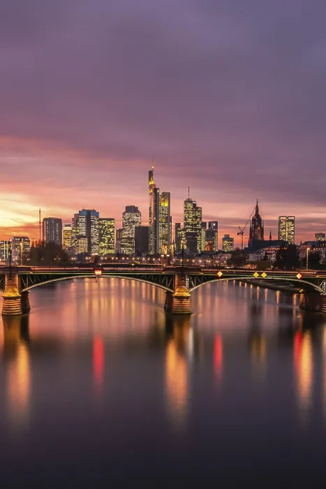 Gerahmter Druck : Blick vom Floserbrücke über den Main. Gerahmter Druck : Blick vom Floserbrücke über den Main.