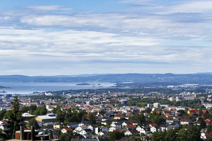 Gerahmter Druck : Blick vom Grefsenkollen-Gipfel. Gerahmter Druck : Blick vom Grefsenkollen-Gipfel.