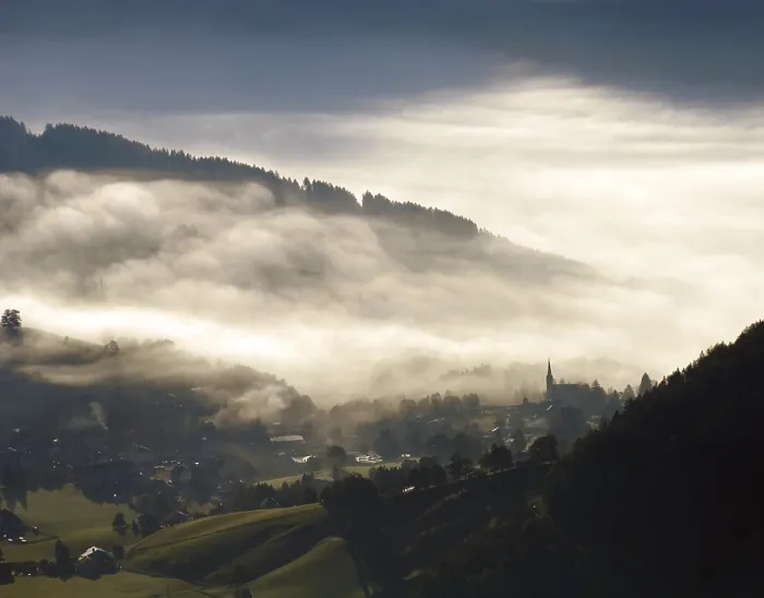 Gerahmter Druck : Blick über Groebming, Steiermark, Österreich. Gerahmter Druck : Blick über Groebming, Steiermark, Österreich.