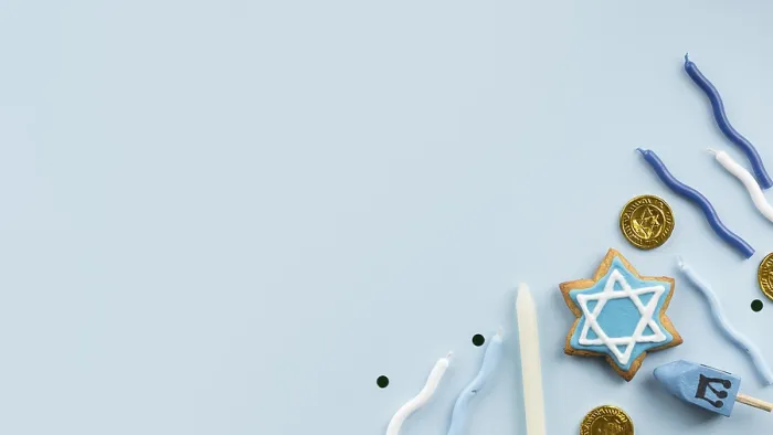 Gerahmter Druck : Oberansicht Hanukkah-Konzept Gerahmter Druck : Oberansicht Hanukkah-Konzept