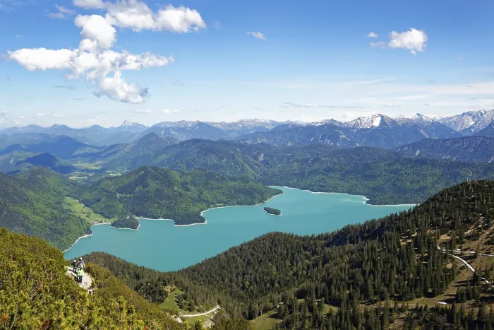 Gerahmter Druck : Blick vom Heimgarten zum Walchensee. Gerahmter Druck : Blick vom Heimgarten zum Walchensee.