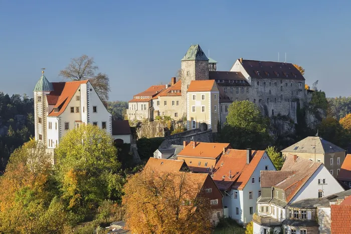 Gerahmter Druck : Blick auf Hohnsteiner Schloss, Hohnstein Gerahmter Druck : Blick auf Hohnsteiner Schloss, Hohnstein