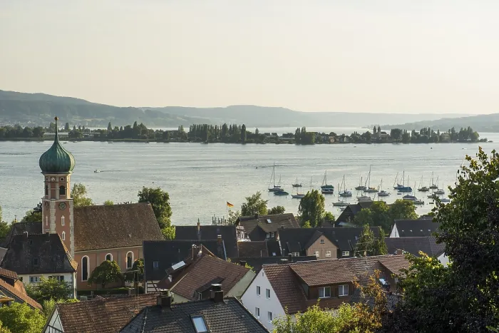 Gerahmter Druck : Blick von Horenberg zur Kirche St. Gerahmter Druck : Blick von Horenberg zur Kirche St.